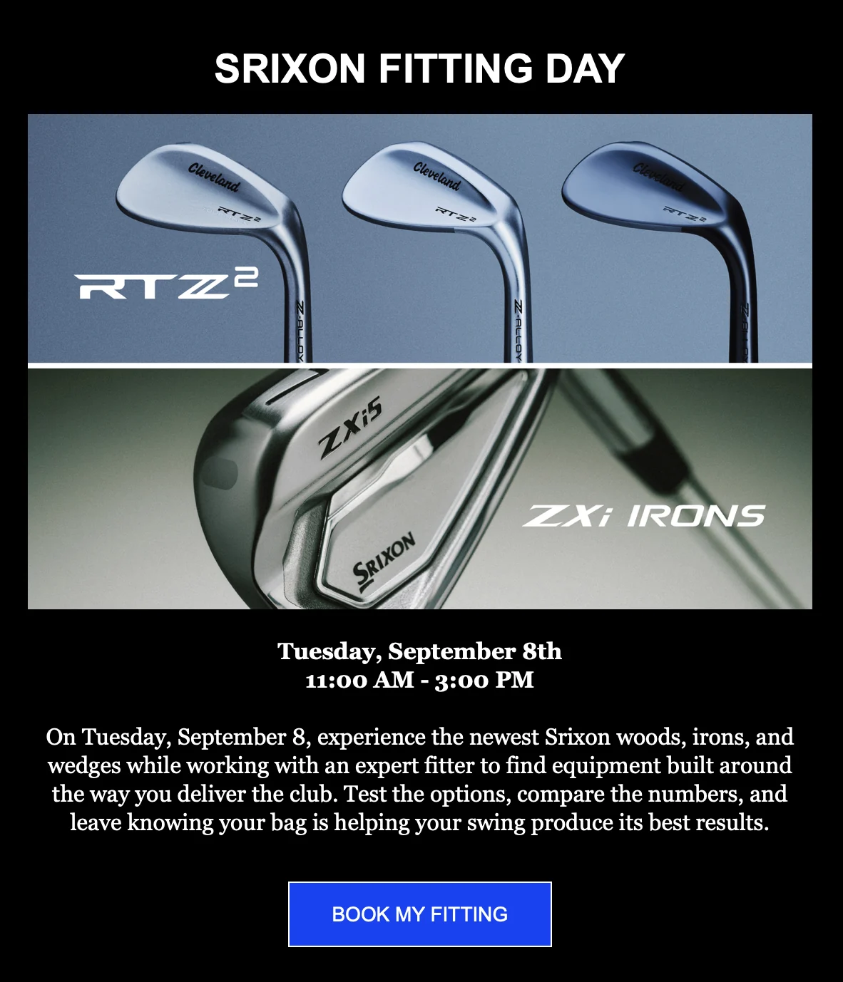 Labor Day Weekend pro shop sale and golf retail promotion