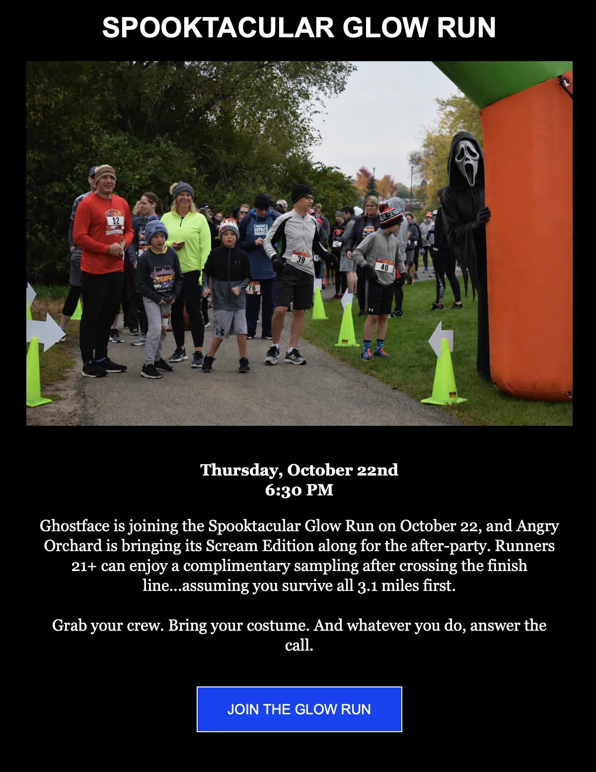 McWethy Cup community event and Spooktacular Glow Run information