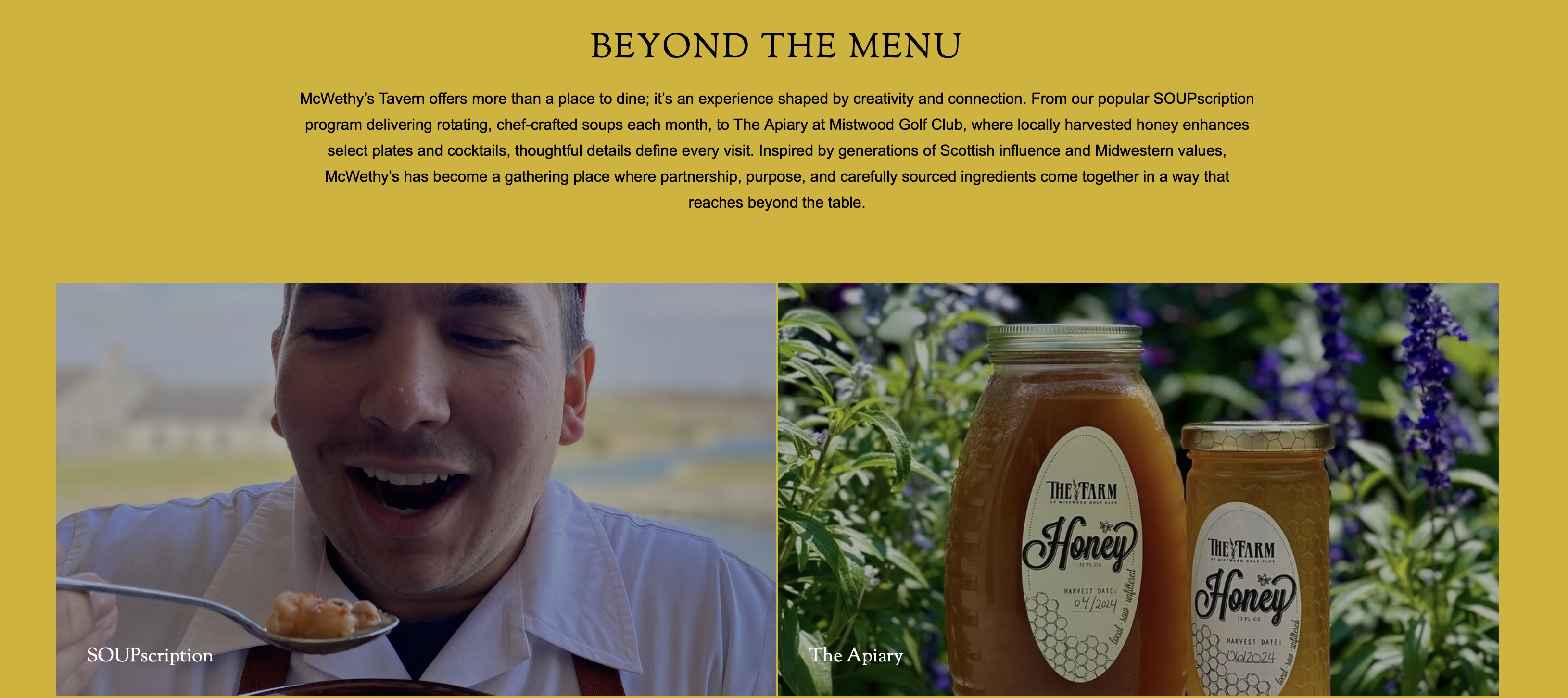 Beyond the Menu